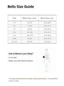 ROMWE Grunge Punk Street 1pc Cowgirl Double Buckle Hollow Out Chain Detail Elastic Waist Belt For Women Dress Belt Halloween Summer, School Fall, Autumn, Halloween - Black - View 4