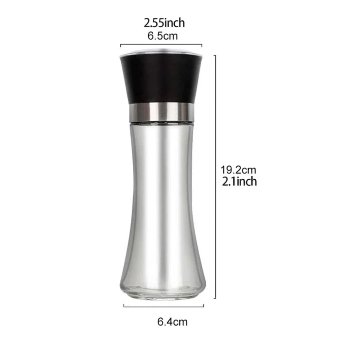 Large Glass Salt And Pepper Mill - Clear - View 1