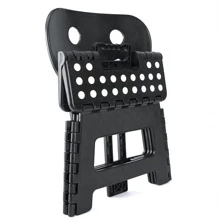 ACSTEP 重型踏凳，帶背部支撐，兒童踏凳，成人折疊凳，適用於室外或室內廚房踏凳和浴室凳，9 英寸幼兒踏凳 - 黑色 - 黑色 - 查看 3