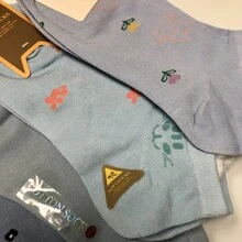 5 pares de calcetas para dama estilo kawaii varios modelos - Celeste - Ver 2