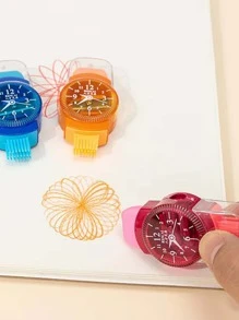 4件套創意文具套裝組合手錶形刷、卷筆刀和橡皮擦學生用 - 彩色 - 查看 8