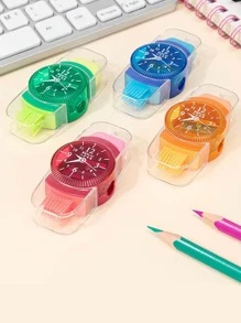 4件套創意文具套裝組合手錶形刷、卷筆刀和橡皮擦學生用 - 彩色 - 查看 7