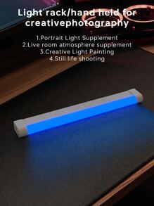 可攜式攝影補光燈有三種顏色:藍色、紫色和粉色,用於現場自拍攝影的手持式補光燈。 - 彩色 - 查看 6