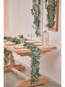 1 pieza Enredadera artificial con hojas de eucalipto y sauce para decoración de fiestas, bodas y reuniones en el hogar, Día de San Valentín, regalos, plantas falsas
