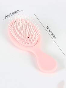 1 Máy Tính Di Động Vintage Đệm Không Khí Lược Nhựa Massage Da Đầu & Dụng Cụ Tạo Kiểu Tóc, 14 Cm X 6 Cm - Hồng - Xem 4