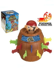 Jogo Pula Pirata Brinquedo Jogo do barril game de Mesa - Multicolorido - Visão 4