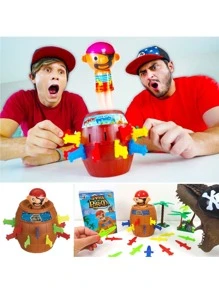Jogo Pula Pirata Brinquedo Jogo do barril game de Mesa - Multicolorido - Visão 2