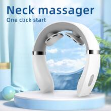 White Electric Heated Neck Massager - White - View 1