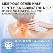 White Electric Heated Neck Massager - White - View 2