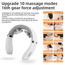 White Electric Heated Neck Massager - White - View 3