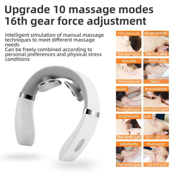 White Electric Heated Neck Massager SHEIN USA