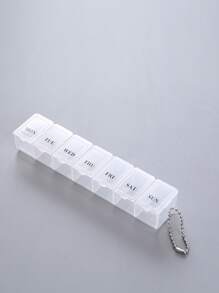 7-Day Portable Pill Box Simple And Sophisticated Design For Easy Medicine Storage - White - View 1