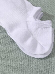 10 Pairs Multi-Color Women's Casual Low Vamp Boat Socks, No Show Socks, Breathable Thin Low Cut Non-Slip For Summer - Black and White - View 4