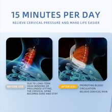 White Electric Heated Neck Massager - White - View 6