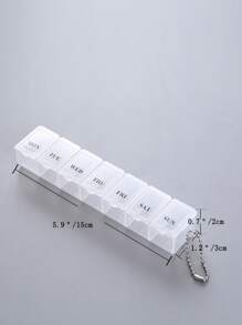 7-Day Portable Pill Box Simple And Sophisticated Design For Easy Medicine Storage - White - View 6