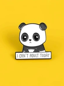 Adorable Panda Design Brooch Cute Bag Accessories Gift Gift Accessories Decor For Teen Girls Women College Students Rookies & White-Collar Workers Present Bag Pins Therian - Black and White - View 5