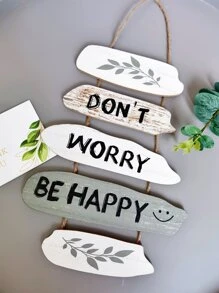 1 pieza Letrero de pared con gráfico, decoración colgante moderna y creativa para decoración del hogar, decoración de la habitación, decoración de pared - Multicolor - Ver 3