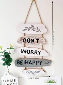 1 pieza Letrero de pared con gráfico, decoración colgante moderna y creativa para decoración del hogar, decoración de la habitación, decoración de pared - Multicolor - Ver 4