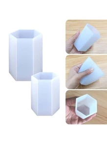 1pc 3d Cylinder Shape Candle Mold, Handmade Diy Silicone Mold For Candle Making