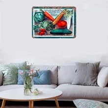 1pc Vegetable Pattern Unframed Painting, Modern Iron Unframed Painting For Home Decoration