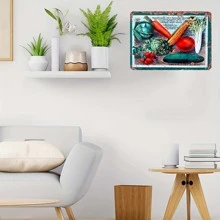 1pc Vegetable Pattern Unframed Painting, Modern Iron Unframed Painting For Home Decoration