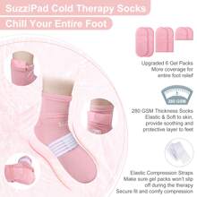 SuzziPad Cold Therapy Socks & Cold Gloves For Chemotherapy Neuropathy, Chemotherapy Must Haves For Women, Ideal For Chemo Neuropathy Relief, Plantar Fasciitis, Hand Pain Relief, S/M - Pink - View 6