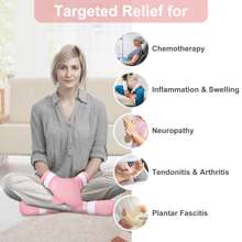SuzziPad Cold Therapy Socks & Cold Gloves For Chemotherapy Neuropathy, Chemotherapy Must Haves For Women, Ideal For Chemo Neuropathy Relief, Plantar Fasciitis, Hand Pain Relief, S/M - Pink - View 3