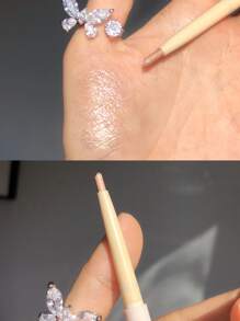 閃光熒光筆，1入組持久光澤閃光珠光細膩微光質感高光筆化妝產品 - 玫瑰金 - 查看 3