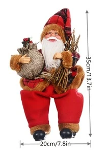 1pc Santa Claus Sitting Figure - Multicolor - View 6