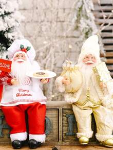 1pc Santa Claus Sitting Figure - Multicolor - View 5
