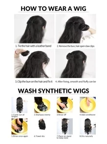 1 cái Đen Sợi tổng hợp Cái vuốt Chignon Tóc Nơ Nhỏ bé Tóc búi Donut Lộn xộn Dây buộc tóc Quần quanh Phần mở rộng tóc đuôi ngựa Đối với phụ nữ - màu đen - Xem 8