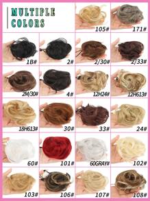 1 cái Đen Sợi tổng hợp Cái vuốt Chignon Tóc Nơ Nhỏ bé Tóc búi Donut Lộn xộn Dây buộc tóc Quần quanh Phần mở rộng tóc đuôi ngựa Đối với phụ nữ - màu đen - Xem 7