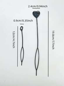 6pcs Solid Simple Dreadlocks Braiding Beads Needle Hook Set, Suitable For Daily Use Valentine's Day Valentines ,Hair Styling Tools Hair Accessories