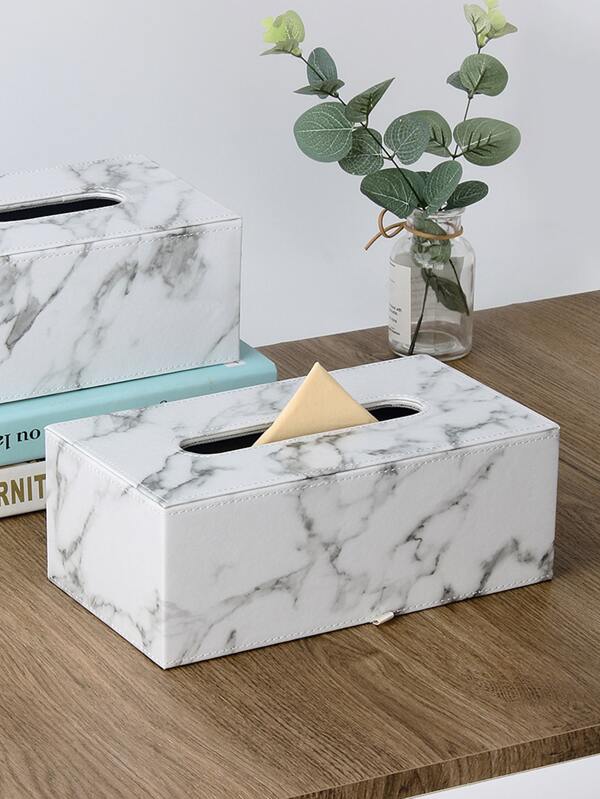 صندوق تخزين مناديل ذو نقش رخامي قطعة واحدة، صندوق مناديل أبيض حديث للمنزل، أغراض المنزل، الطاولات، ديكور المنزل، تنظيم وتخزين المنزل، ديكور الغرف، غرفة النوم، إكسسوارات المطبخ، أدوات المطبخ، منظم المطبخ، السفر، الأعياد، حامل المناديل، حامل المناديل الورقية، تجمع عائلي الأعياد، ديكور طاولة المطبخ والمنزل والغرفة المعيشة وغرفة الطعام، إكسسوارات ديكور المنزل، صندوق زخرفي، هدية زفاف للنساء، ضروريات السفر الصيفي والأعياد