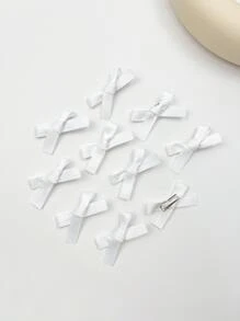 10pcs Women Bow Decor Cute Alligator Hair Clip For Hair Decoration Valentine's Day Valentines