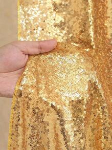 1 tấm vải phông nền tiệc bằng polyester đính kim sa, phụ kiện trang trí tiệc sinh nhật, phông nền ngang, rèm tái sử dụng cho trang trí nhà cửa, Halloween, Giáng sinh, quà tặng bất ngờ Giáng sinh, phù hợp với khung vòm kim loại và bóng bay Giáng sinh, trang trí phông nền hoàn hảo, cũng thích hợp cho sử dụng hàng ngày, vải phông nền lấp lánh không bao giờ lỗi mốt. - Vàng - Xem 6