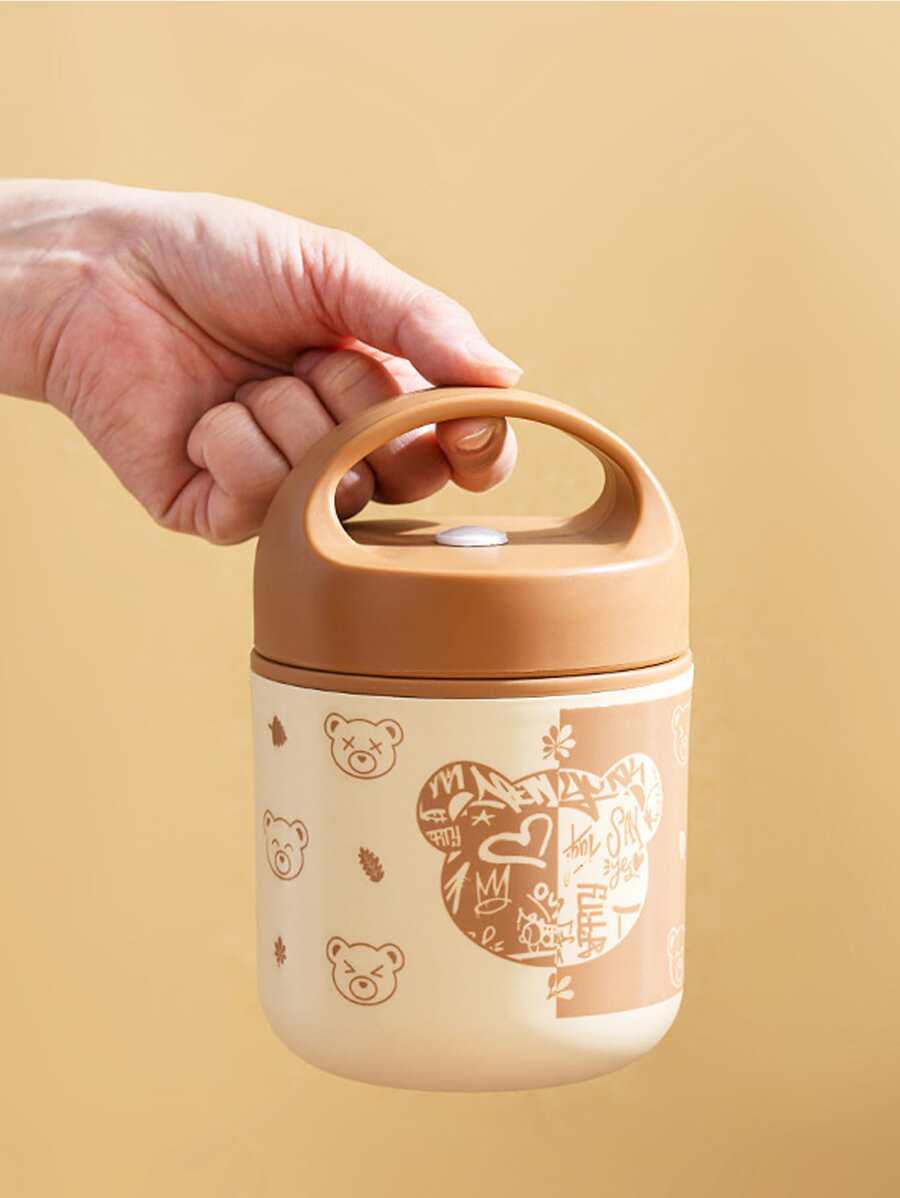 1pc Small 304 Stainless Steel Insulated Cup Food For Soup & Rice Dish