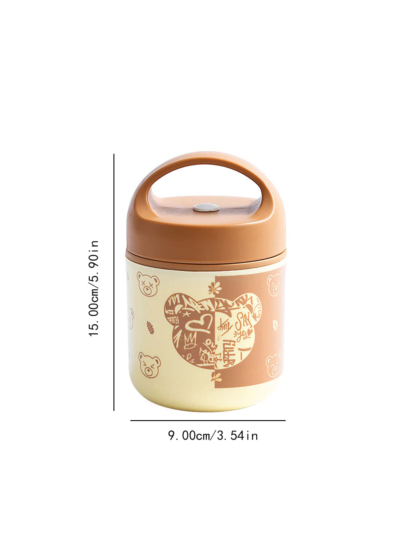 1pc Small 304 Stainless Steel Insulated Cup Food For Soup & Rice Dish