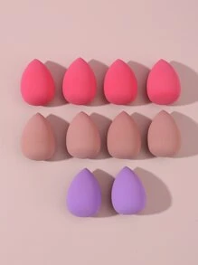 化妝粉撲,10入組超級柔軟化妝海綿帶水滴造型,粉撲適用於氣墊粉底,美妝工具 - 彩色 - 查看 3