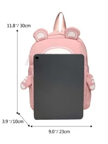 Niños Mochila clásica con dibujos animados de robot con estampado dulce - Rosa - Ver 5