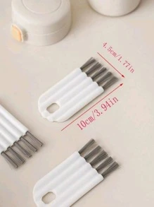 Bàn phím đa chức năng di động & Bàn chải nắp cốc có thân uốn cong để làm sạch các rãnh và khoảng trống - trắng - Xem 8