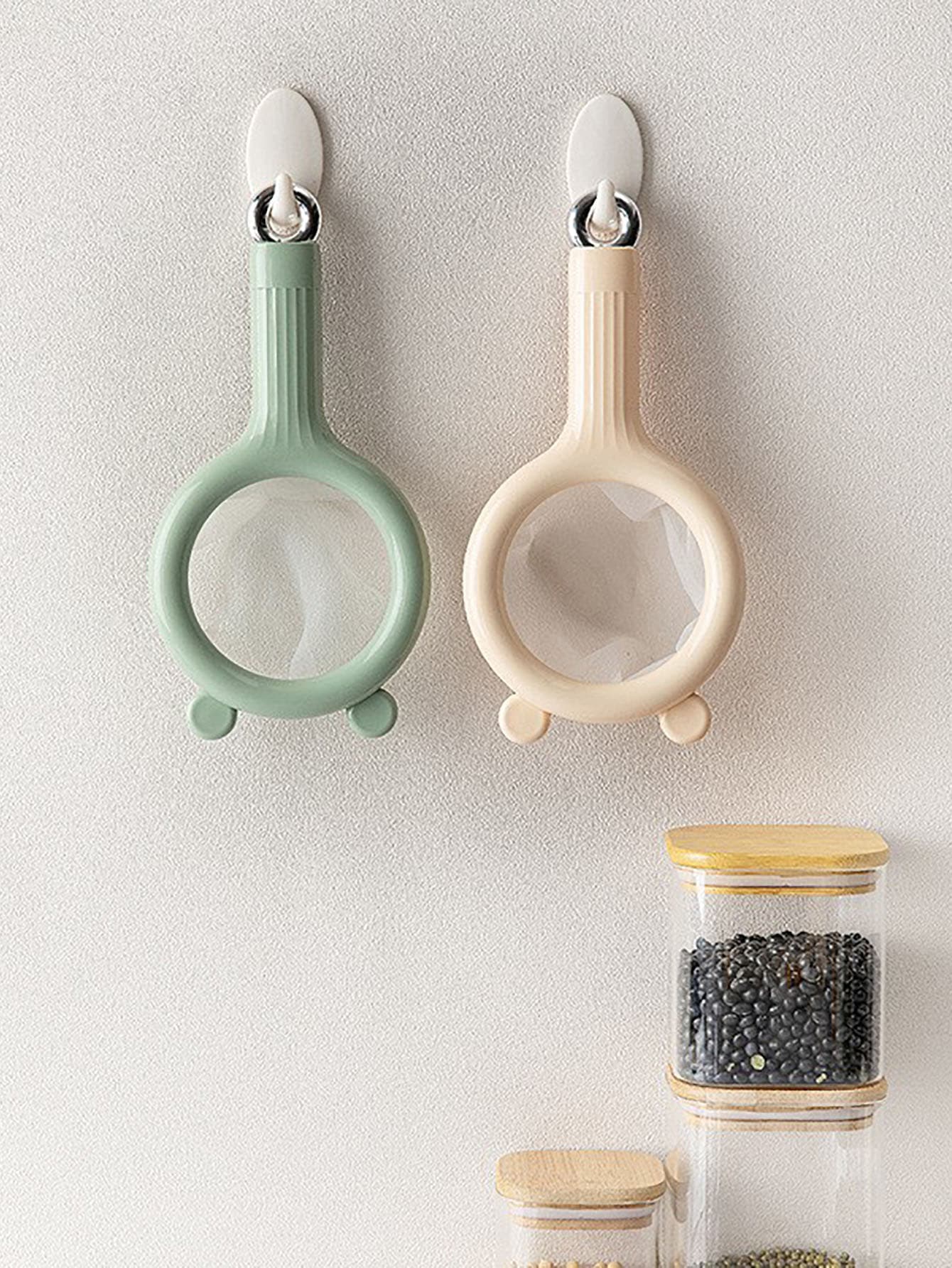 1 pieza PP Filtro de leche de soja , con dibujos animados con diseño de oreja de malla Colador con asa para cocina - verde menta - Ver 1