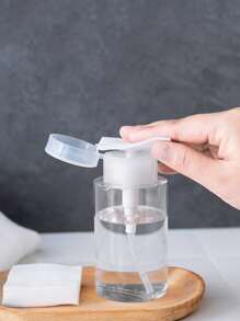 1入組PP乳液分配器,極簡透明便攜乳液瓶適合旅行 - 白色 - 查看 1