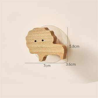自然山毛櫸牆鉤可愛動物門鑰匙扣房間裝修浴室衣服外套掛鉤衣架