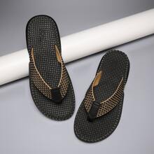 Dép xỏ ngón mùa hè cho nam, Giày đi biển chống trượt ngoài trời, Dép xăng đan thời trang thường ngày, Dép đi trong nhà - màu đen - Xem 5