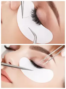 50 Pairs Eyelash Extension Patch, Gel Pad For Grafting, Lint-free Eye Pads For Under Eyelash Extensions, Lash Extension Tools, Eyelash Extension Pads For Isolation And Protection - White - View 8