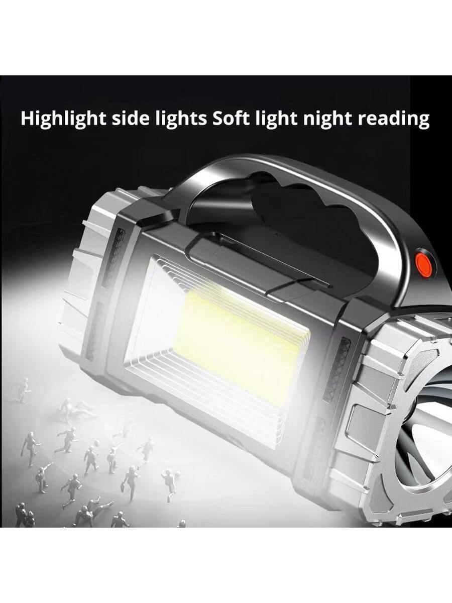 مصرف طاقة شمسي محمول مع كشاف ليد – لون فضي – إضاءة...