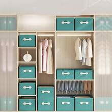 Clothes & Pants Storage Box Fabric Wardrobe Organizer Basket, Foldable Quilt Storage Solution For Home - Beige - View 5