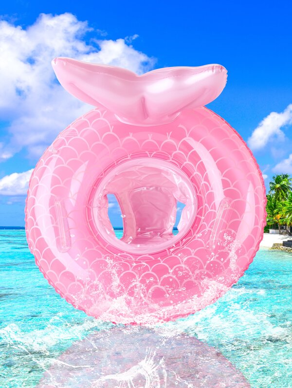 1 Stück aufblasbarer Schwimmring in Fischschwanz-Form mit Rückenstütze, dicker Schwimmring, Achselring Rettungsring, perfekt für den Strand, bringt Spaß in Wasseraktivitäten!