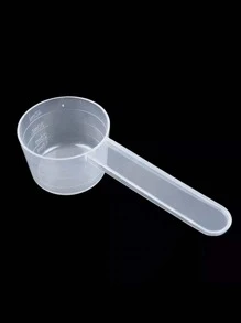 10pcs 20G Spoon 40Ml Flat-Bottomed Spoon Measuring Spoon With Scale Transparent Plastic Measuring Spoon